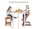 FORNEL Scandinavian Wooden High Chair | The Adjustable Grow-with-Me Chair, A Smart Alternative to Stokke | Perfect for Modern, Minimalist Kitchens (Natural & White)