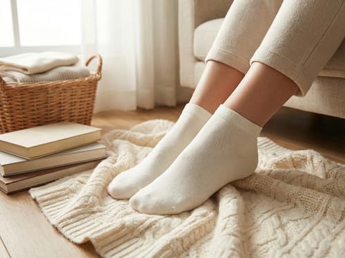 Image of Rambutan Comfort Seam Bamboo Ankle Socks - Soft Socks for School & Daily Wear, Youth & Adult Sizes (3 Pack)