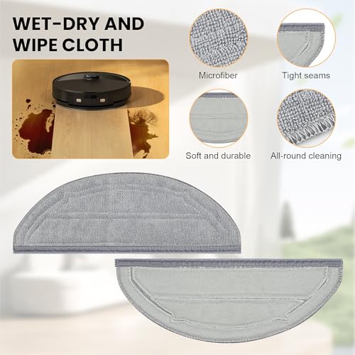 Image of 15 Pack Q10 S5 Accessories for Roborock Q10 S5, Replacement Parts Include 1 Main Brush, 4 HEPA Filter, 4 Mop Pads, 4 Side Brush, 1 Cleaning Brush and 1 Screwdriver