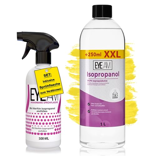 Isopropanol IPA 99,9% – Isopropylalkohol / Reinigungsalkohol für Küche, Haushalt, Kosmetik und Industrie – Ideal als Reinigungsmittel und Fettentfernung