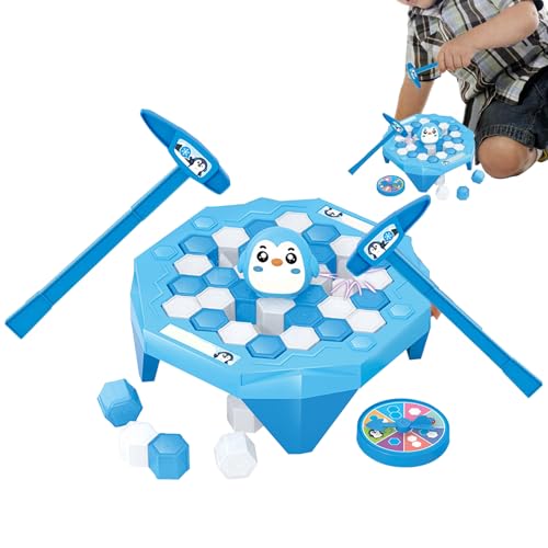 Penguin Ice Brettspiel - ABS 3.15x3.15x1.18in, Puzzle -Tisch -Klopfblock, Familienspaß Penguin -Spielzeug Mit Hammer | Kindertagsgeschenk, Eltern -Kinder -Interaktion, Partyunterhaltung Eisbrechendspi