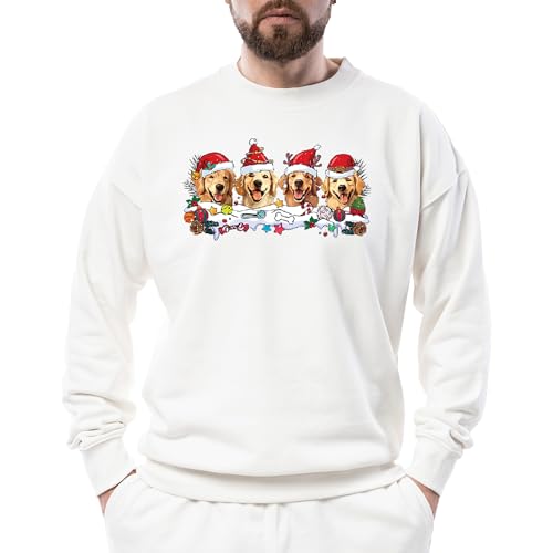 Cute Golden Retriever Christmas Sweatshirt Premium Quality Cozy Warm Crewneck Tee Golden Era Dog Lover Sweater4
