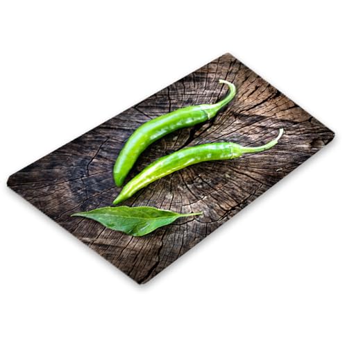 Metrox Couvre-plaque de cuisson 30x52cm pour induction, protection de cuisinière, décorative, en verre, planche à découper, verre de sécurité, protection...