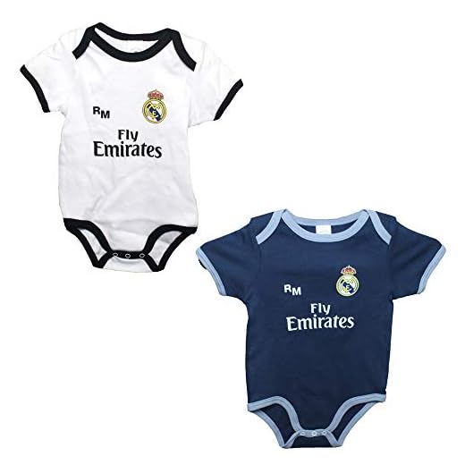 Set 2 Body Real Madrid Niños - Producto Oficial - Temporada 2018/2019 (18 Meses)