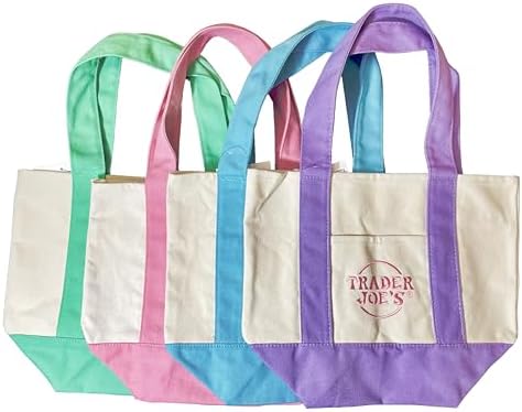 Set of Four Limited Edition Mini Pastel Canvas Totes Bags image 5