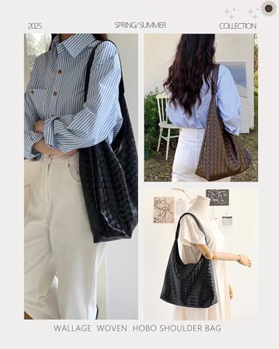 2025 Woven Tote Bag for Women, Fashion Shoulder Hobo Bags, Leather Woven Beach Bag, Retro Handmade Shoulder Bag2