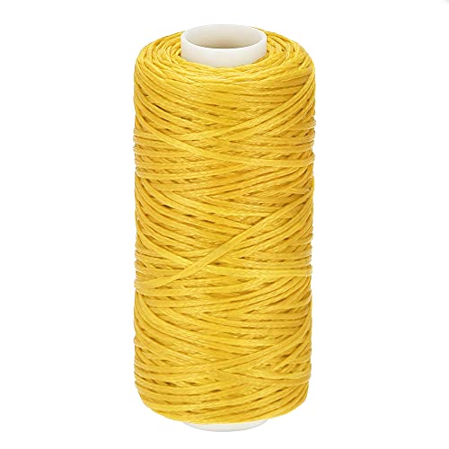 Hilo encerado para cuero 1 mm 50 metros amarillo miniatura 1