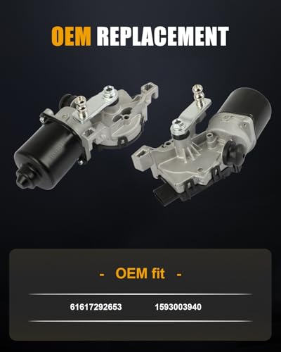 Image of ROADFAR Front Windshield Wiper Motor Replacement for 2014-2018 for for X5 61617292653, 1593003940 Wiper Motor 4 Pins