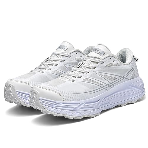 Hombres Running Sneakers Zapatos Plataforma cómoda amortiguado Altura Boosting Shoes para los Hombres Casual Walking Tenis Jogging Athletic Entrenadores,Light Gray,43 EU