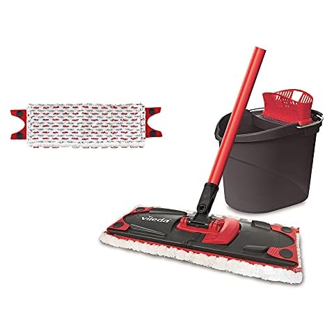 Set de limpieza Vileda Ultramax con mopa de microfibras 2en1 y cubo con escurridor Cover