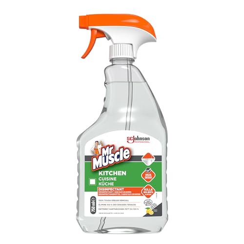 SC Johnson Professional Mr Muscle Kitchen Cleaner Advanced Power Degreaser Kills 99.9% Bacteria Citrus Fresh 750ml Spray for Professional Use Only