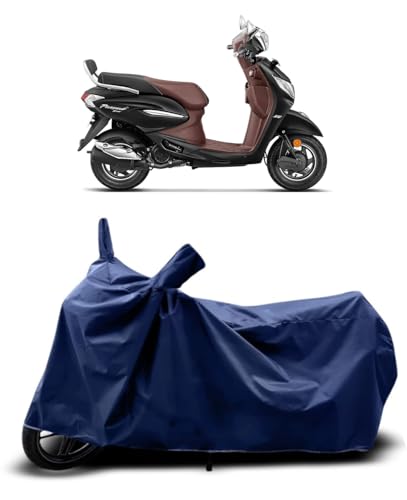 Image of CoverRide Bike Cover Waterproof Heavy Duty - All Weather Dustproof UV Protection Scooty Cover for Hero Pleasure Plus Outdoor Indoor Use with Windproof Buckle