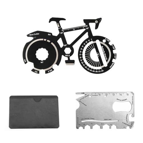 0XBIT Portachiavi Multiuso, 2 Pezzi Portachiavi Bicicletta, Portachiavi Multiutensile, Design Leggero, Facile da Trasportare, Adatto per L'uso Quotidiano e All'aperto