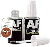 Alex Flittner Designs Stylo de retouche compatible avec Dodge XV3 Amber Fire Perl Peinture automobile à séchage rapide 2x20ml