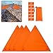 Xgdsnly High Visibility Orange Security Signs Kit Attachments Quick Setup Triangle Shape for Observation Outdoor Camp Tents