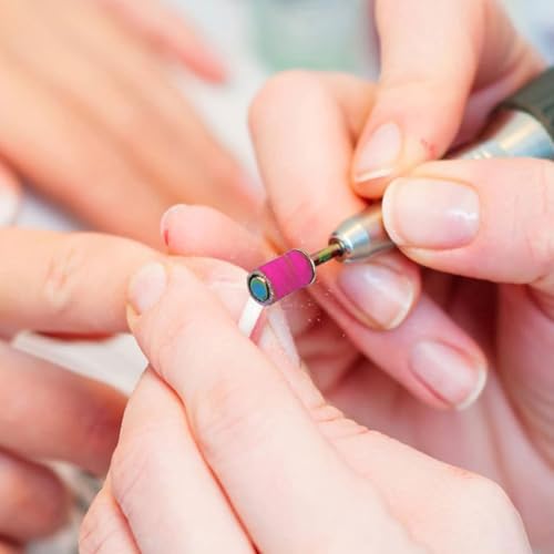 Schleifhülsen Schleifbänder, 200 Stück, 240 und 180 Grit Kleine Schleifbänder für Nagelbohrer, Schleifhülsen Nagelfräser, Schleifkappen mit Nagelbohrer, für Professionelle Maniküre Pediküre