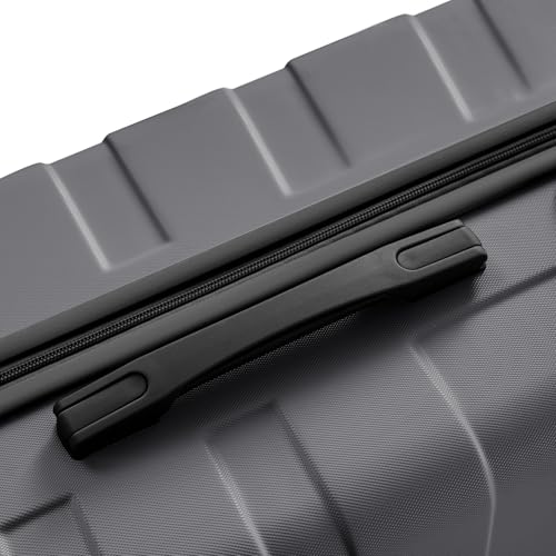 Durable ABS Hardshell Luggage Set - 3 Piece Lightweight Suitcase Set with 360° Wheels & Secure Lock - 20'', 24'', 28'' (Grey)3