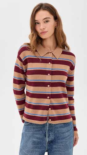 English Factory Women's Striped Collar Shirt Cardigan2