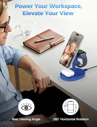 Mag-Safe Charger 3 in 1 Charging Station for iPhone Apple Watch AirPods - image 7