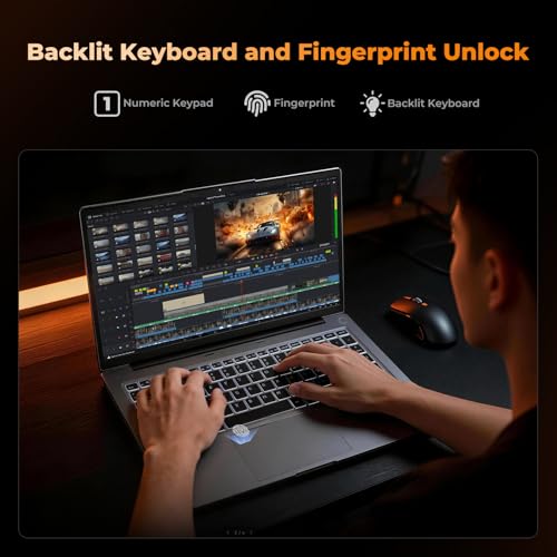 Image of 2026 Flagship 15.6 inch Gaming Laptop | AMD Ryzen 7 6800H | 24GB DDR5 RAM | 1TB NVMe SSD | 8C /16T Up to 4.7GHz | Wins 11 Pro | Backlit Keyboard Fingerprint | Lightweight 3.5lb | 2-Year Warranty