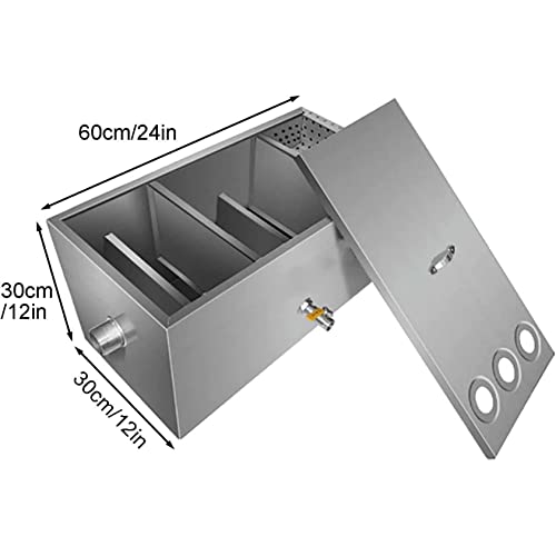 Commercial Carbon Steel Grease Trap Interceptor 70lb - PDI Approved - NSF