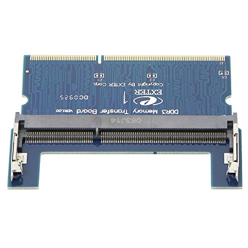Image of Laptop DDR3 SO-DIMM to Desktop DIMM Memory RAM Adapter,Gelrhonr Desktop PC Memory Cards Converter,1.5v（Reverse） Blue