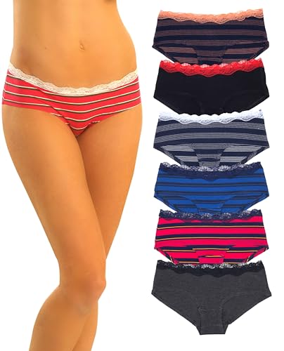 Image of Emprella Cotton Underwear for Women, Seamless Women's Underwear Pack, Cheeky Hipster Panties