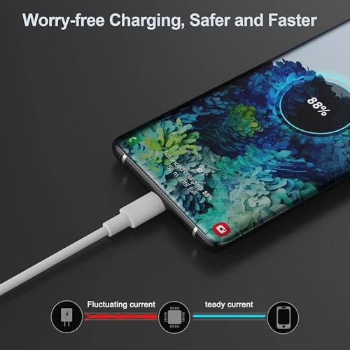 Image of Oppo SuperVOOC USB A to Type C Charging & Data Cable | Compatible with Oppo F19 Pro+, F21 Pro, Reno 6, Reno 7, Reno 8, A74, A96 | Supports VOOC, SuperVOOC Fast Charging