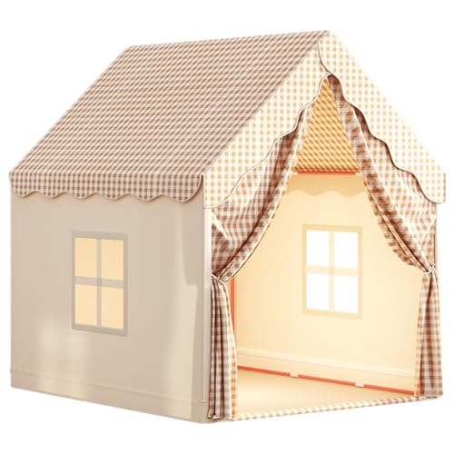 Tente pour enfants respirante avec porte et fenêtre, cabane pliable et spacieuse