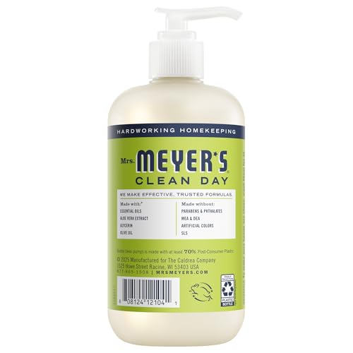 Image of Mrs. Meyer's Clean Day, Hand Soap, Made with Essential Oils, Lemon Verbena, 12.5 Fl Oz