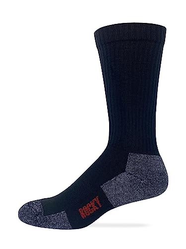 Rocky Mens All Season Lightweight Merino Wool Crew Boot Socks 1 Pair Pack (as1, alpha, l, regular, regular, Black)