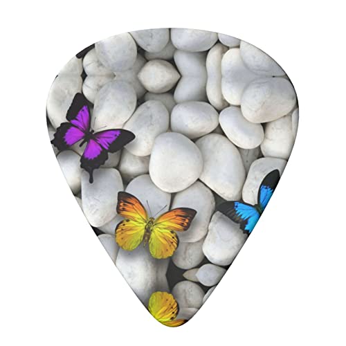 Lot de 6 médiators colorés en forme de papillons pour guitare acoustique, guitare électrique, basse, ukulélé – fins… - Les Beatles, Paul McCartney, John Lennon, RIngo Starr, George Harrison Lot de 6 médiators colorés en forme de papillons pour guitare acoustique, guitare électrique, basse, ukulélé - fins… – Image 4