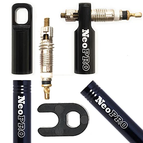 Neopro Presta Valve Extension Extender With Cnc Cap And Core Kit (Pack Of 2) Available Lengths 20,30,40,60 Mm - 5 Colors (Red, 20Mm) #TOP7