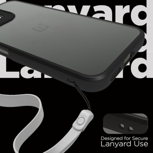 Image of RIGGEAR Shockproof Sleek Hybrid Armor Back Cover Case for OnePlus N6 5G (Clear PC + Black TPU Bumper)