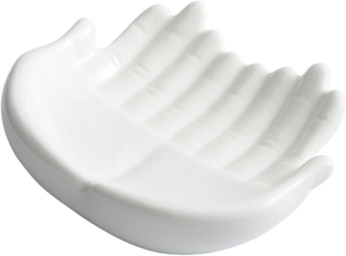 OUNONA Ceramic Buddha Hand Plate Japanese Sushi Serving Dish Decorative Sushi Plate for Home