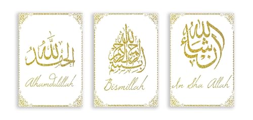 Affiches musulmanes Insha Allah pour une décoration murale de salon Zen
