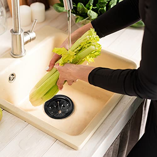 Kufung Garbage Disposal Splash Guard, 3.1 Inch Universal Kitchen Sink Stopper Drain Stopper Brushed Rubber Stp-Ss For Insinkerator, Kitchenaid, Kohler, Waste King (Black-A) #TOP6