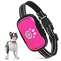 Anti Bark Collars for Dogs, Rechargeable Anti Barking Dog Collars Small Medium Large Dogs Humane Barking Deterrent Device Dog Beeper Collar Safety Vibrate Sound Modes with 7 Levels Sensitivities, Pink