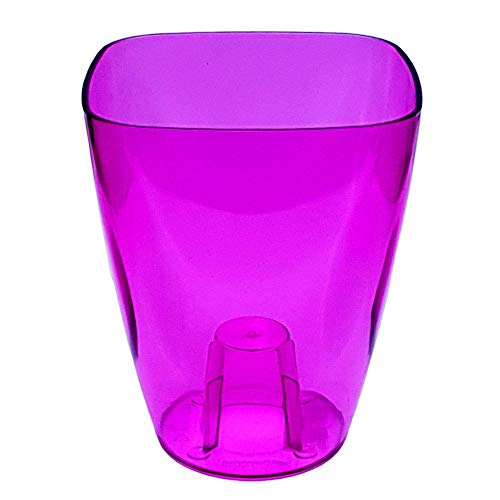 Erhard-Trading Orchideentopf CULTIVA transparent bunt hoch 15 cm Blumentopf ?bertopf Kunststoff (Pink (Rosa)) Cover