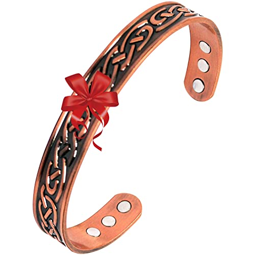 Magnetic Copper Bracelet for Men and Women - Pure Copper Bracelets with Neodymium Magnets - Effective Relief from Joint Pain, Arthritis, Carpal Tunnel (Spiral Healer - 1 Piece)