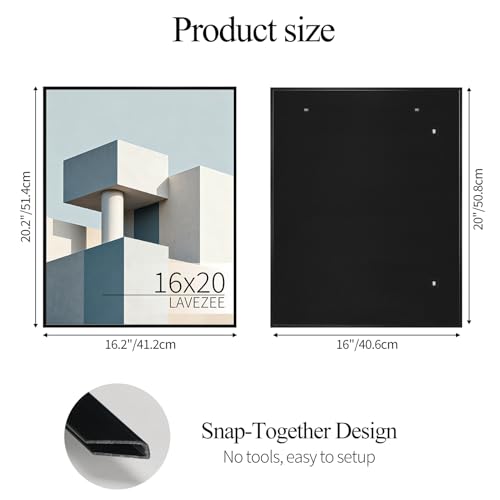 Image of Lavezee 16x20 Picture Frames for Wall 6 Packs, Lightweight 16X20 Frames Display 16 By 20 Photo Picture Artwork for Wall