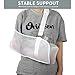 YAVOUN Breathable Mesh Arm Sling for Shower - Adjustable, Slings for Torn Rotator Cuff Injury, shower sling for shoulder - Right Left Arm for Men Women (White)