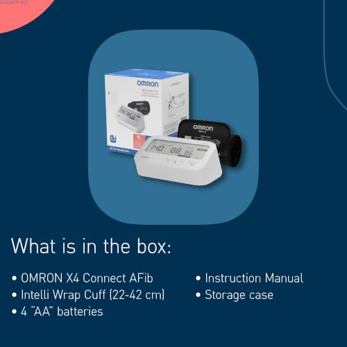 OMRON X4 Connect AFib Upper Arm Blood Pressure Monitor ...