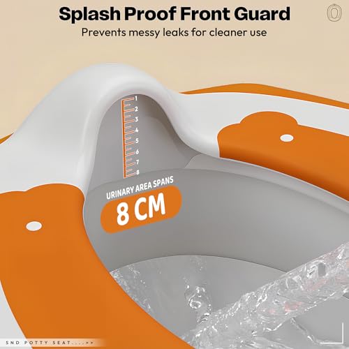Image of StarAndDaisy Potty Seat /Chair for Kids 1-5 Years / 3-In-1 Baby Toilet Training Seat with Anti-Skip Pads, Removable Potty Pot, Potty Training Seat for Baby & Kids (Star Orange)