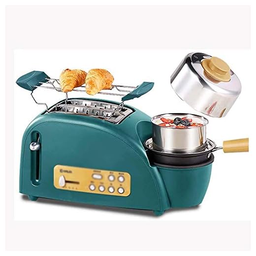 YFQHDD Máquina de Hacer Pan Tostadora Multi-functionSpit Decocción Conductor de Vapor de Huevo Máquina Desayuno Tostadora