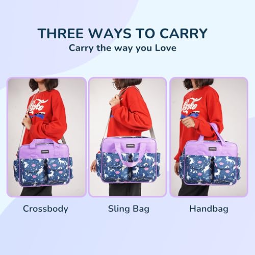 Image of MAMMA Diaper Bag for mothers for travel | Small Baby Bag for mother Travel, 3 ways carry | Mini Diaper Bags for Mom for Travel, Waterproof Baby Diaper Bag for mother carry with 9 months warranty