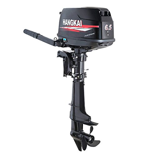 HANGKAI 6.5HP Outboard Boat Motor Engine 4-Stroke Updated with Water Cooling System