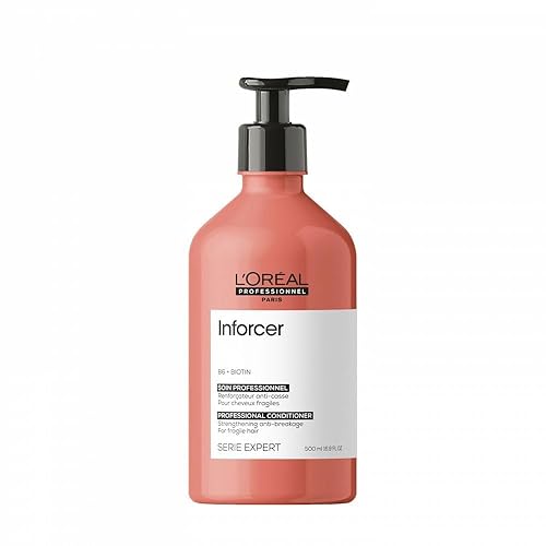 L'Oréal Professionnel Paris Acondicionador profundo Inforcer: para cabello débil y frágil, proporciona fuerza y evita la rotura, con biotina y