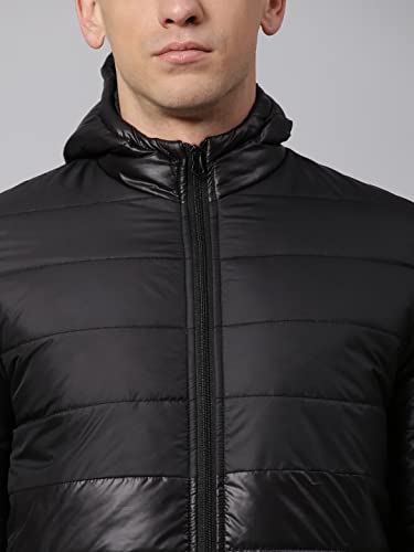 Image of Dennis Lingo Men's Polyester Regular Full Sleeves Solid Puffer Jacket - Lightweight, And Water-Resistant, Casual Winterwear