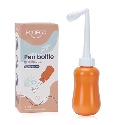 Image of Peri Bottle for Postpartum Care, for Postpartum Essentials, Feminine Care Orange